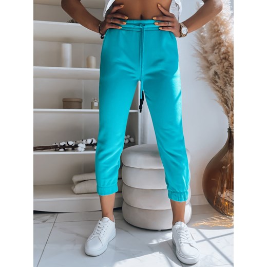 Spodnie dresowe damskie MADMAX turkusowe Dstreet UY1499 ze sklepu DSTREET.PL w kategorii Spodnie damskie - zdjęcie 171486955