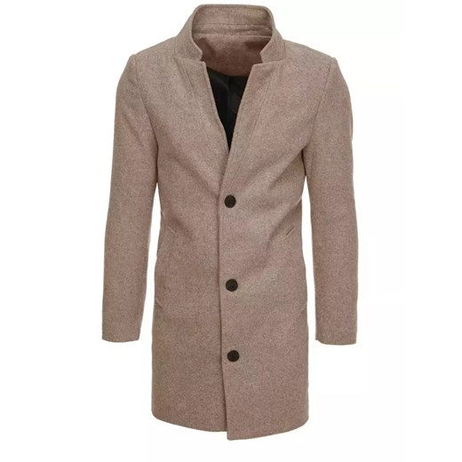 Płaszcz męski jednorzędowy brązowy Dstreet CX0442 ze sklepu DSTREET.PL w kategorii Płaszcze męskie - zdjęcie 171487146