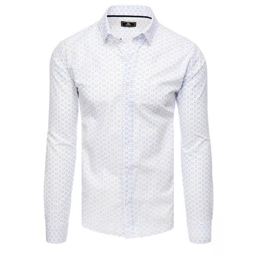 Koszula męska biała Dstreet DX2438 ze sklepu DSTREET.PL w kategorii Koszule męskie - zdjęcie 171487295