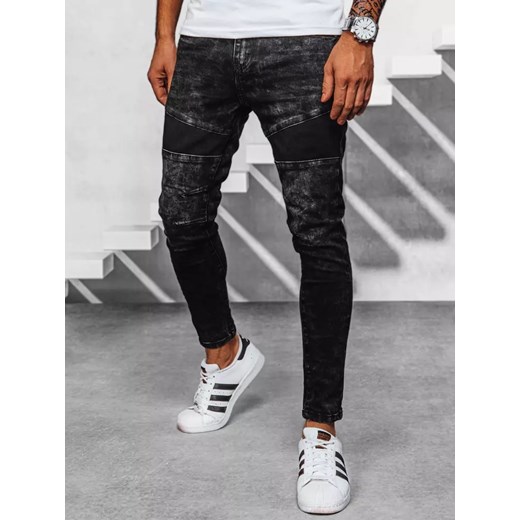 Spodnie męskie jeansowe czarne Dstreet UX3939 ze sklepu DSTREET.PL w kategorii Spodnie męskie - zdjęcie 171487298