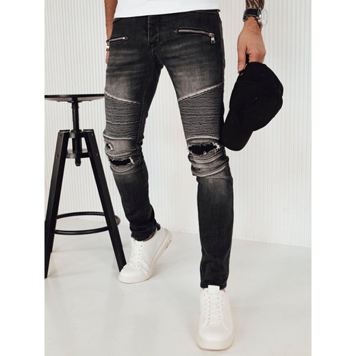 Spodnie męskie jeansowe ciemnoszare Dstreet UX4151 ze sklepu DSTREET.PL w kategorii Jeansy męskie - zdjęcie 171487347
