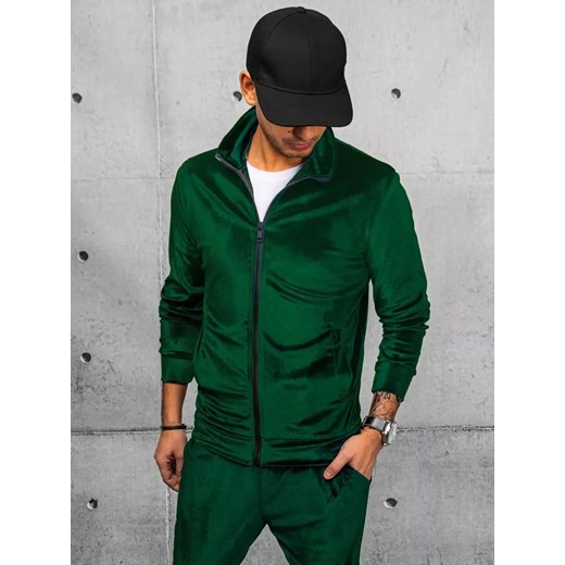 Bluza męska zielona Dstreet BX5536 ze sklepu DSTREET.PL w kategorii Bluzy męskie - zdjęcie 171487435