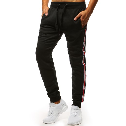 Spodnie męskie dresowe czarne Dstreet UX3622 ze sklepu DSTREET.PL w kategorii Spodnie męskie - zdjęcie 171487518