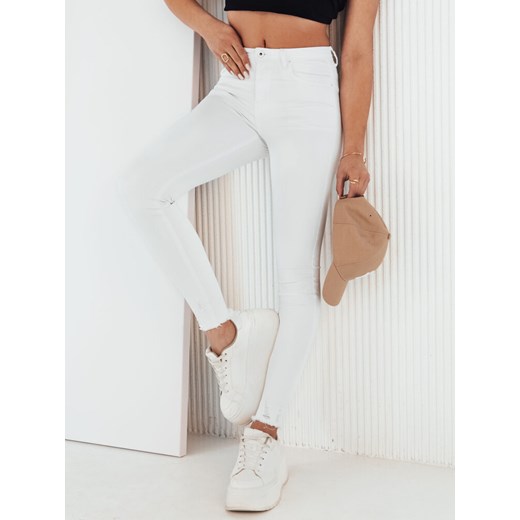 Spodnie damskie jeansowe MOLINO białe Dstreet UY1975 ze sklepu DSTREET.PL w kategorii Jeansy damskie - zdjęcie 171487578