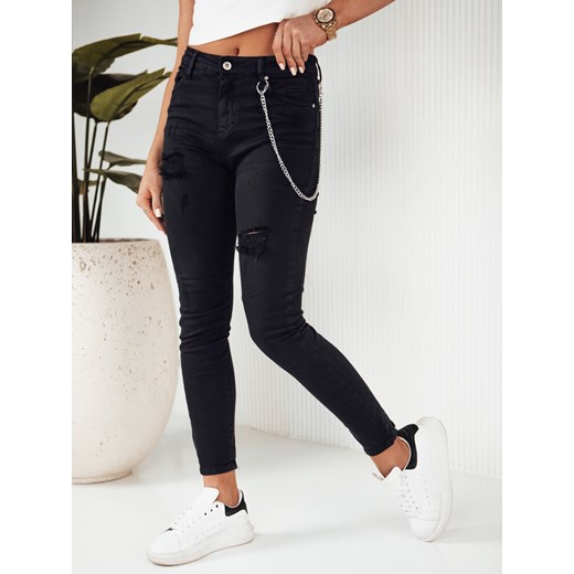 Spodnie damskie jeansowe ALEX czarne Dstreet UY1881 ze sklepu DSTREET.PL w kategorii Jeansy damskie - zdjęcie 171487637
