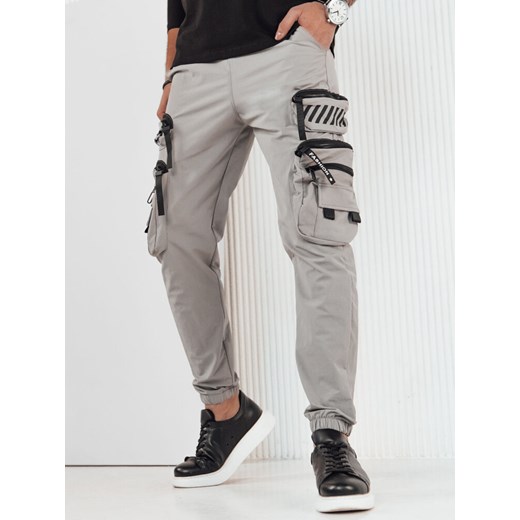 Spodnie męskie bojówki szare Dstreet UX4159 ze sklepu DSTREET.PL w kategorii Spodnie męskie - zdjęcie 171487707