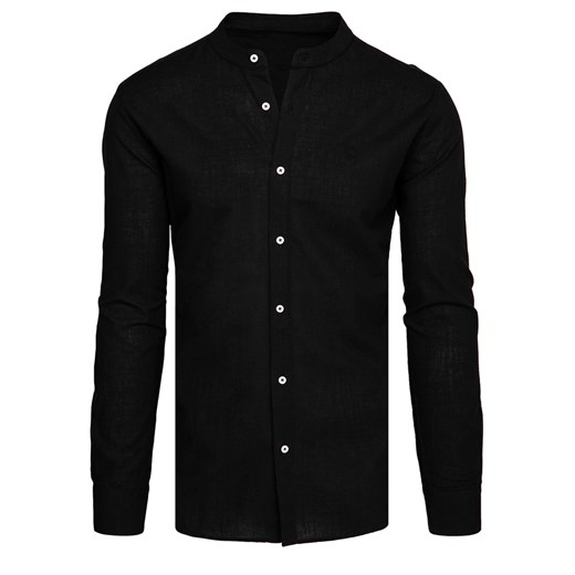Koszula męska czarna Dstreet DX2571 ze sklepu DSTREET.PL w kategorii Koszule męskie - zdjęcie 171488187