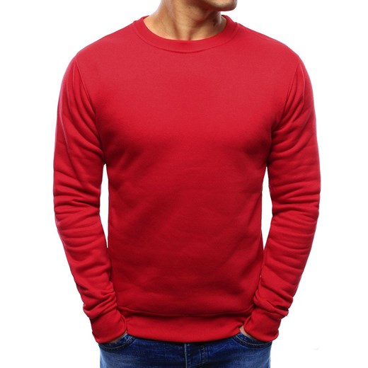 Bluza męska gładka czerwona Dstreet BX3867 ze sklepu DSTREET.PL w kategorii Bluzy męskie - zdjęcie 171488197