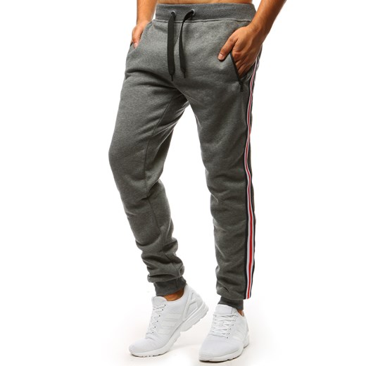 Spodnie męskie dresowe antracytowe Dstreet UX3623 ze sklepu DSTREET.PL w kategorii Spodnie męskie - zdjęcie 171488428