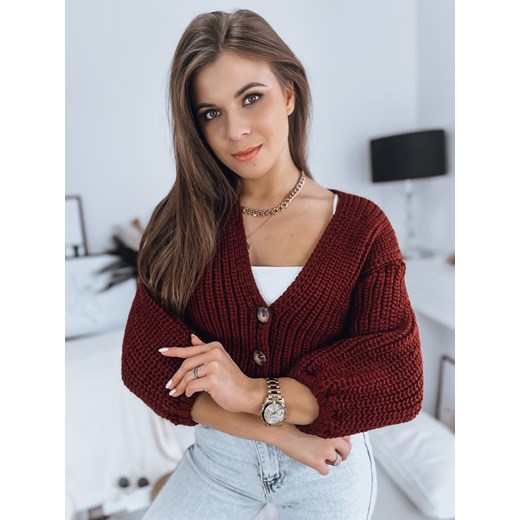 Sweter damski NUTI bordowy Dstreet MY1674 Dstreet Uniwersalny okazja DSTREET.PL
