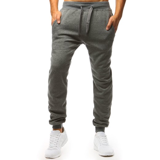 Cienkie męskie spodnie dresowe antracytowe Dstreet UX4013 ze sklepu DSTREET.PL w kategorii Spodnie męskie - zdjęcie 171488538