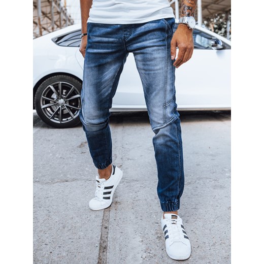 Spodnie męskie jeansowe joggery niebieskie Dstreet UX4036 ze sklepu DSTREET.PL w kategorii Jeansy męskie - zdjęcie 171488566