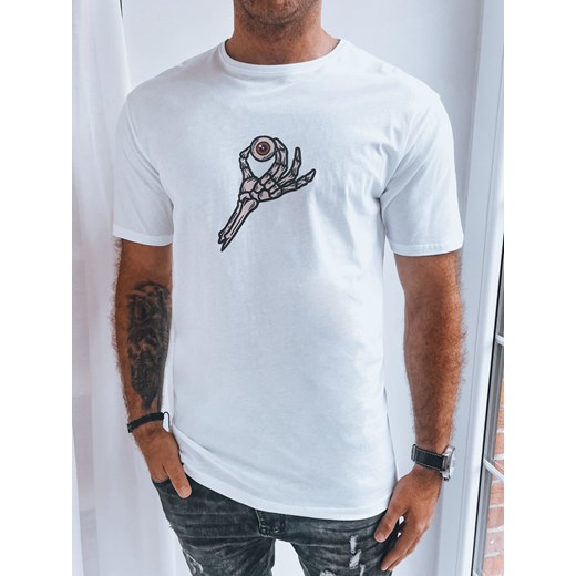Biała koszulka męska z nadrukiem Dstreet RX5283 ze sklepu DSTREET.PL w kategorii T-shirty męskie - zdjęcie 171488629
