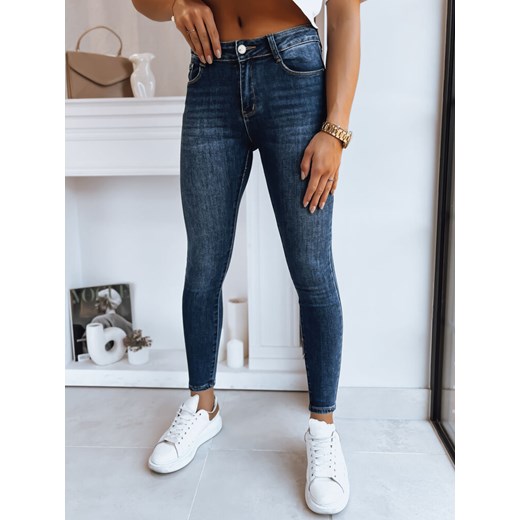 Spodnie damskie jeansowe DIRIA ciemnoniebieskie Dstreet UY1741 ze sklepu DSTREET.PL w kategorii Jeansy damskie - zdjęcie 171488656