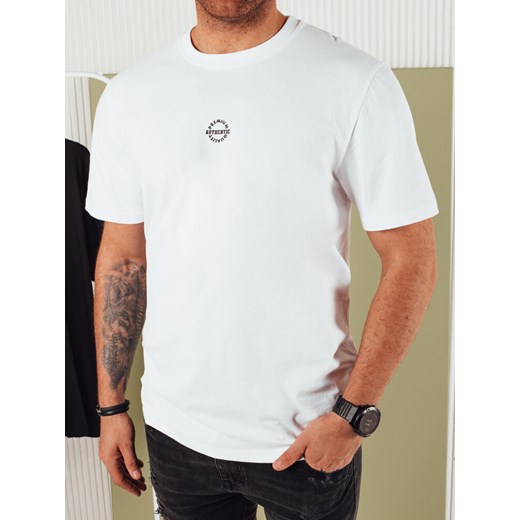 Koszulka męska z nadrukiem biała Dstreet RX5457 ze sklepu DSTREET.PL w kategorii T-shirty męskie - zdjęcie 171489057