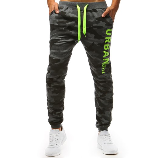 Spodnie dresowe męskie camo antracytowe Dstreet UX3511 ze sklepu DSTREET.PL w kategorii Spodnie męskie - zdjęcie 171489079