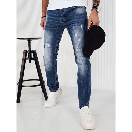 Spodnie męskie jeansowe niebieskie Dstreet UX4143 ze sklepu DSTREET.PL w kategorii Jeansy męskie - zdjęcie 171489136