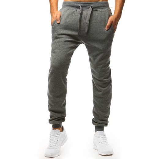 Spodnie męskie dresowe antracytowe Dstreet UX2396 ze sklepu DSTREET.PL w kategorii Spodnie męskie - zdjęcie 171489528