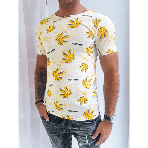 Koszulka męska z nadrukiem biała Dstreet RX5277 ze sklepu DSTREET.PL w kategorii T-shirty męskie - zdjęcie 171489558