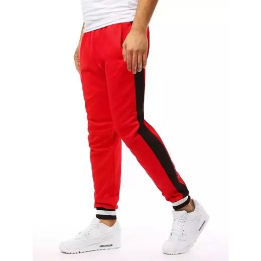 Spodnie męskie dresowe czerwone Dstreet UX3359 ze sklepu DSTREET.PL w kategorii Spodnie męskie - zdjęcie 171489957