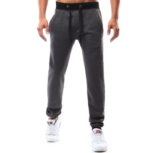 Spodnie męskie dresowe antracytowe UX2215 ze sklepu DSTREET.PL w kategorii Spodnie męskie - zdjęcie 171490037