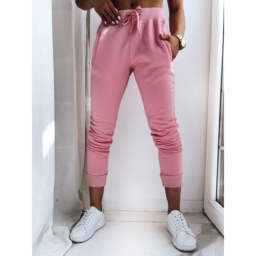 Spodnie damskie dresowe FITS różowe Dstreet UY0551z ze sklepu DSTREET.PL w kategorii Spodnie damskie - zdjęcie 171490057