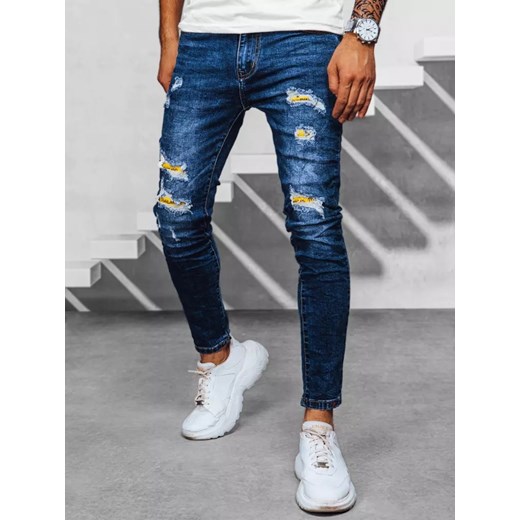 Spodnie męskie jeansowe niebieskie Dstreet UX3932 ze sklepu DSTREET.PL w kategorii Jeansy męskie - zdjęcie 171490067
