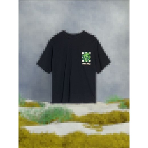 Sinsay - Koszulka Minecraft - czarny Sinsay 164 Sinsay