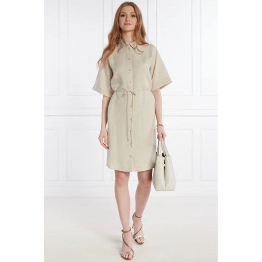 Calvin Klein Sukienka | z dodatkiem lnu Calvin Klein 34 Gomez Fashion Store okazja