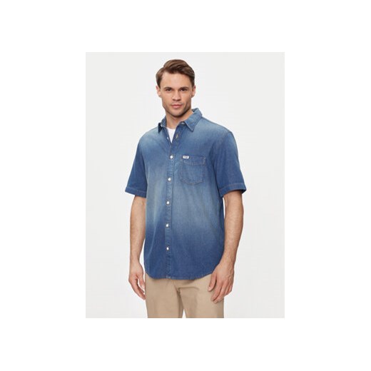 Wrangler Koszula jeansowa 112350183 Niebieski Regular Fit ze sklepu MODIVO w kategorii Koszule męskie - zdjęcie 171495289