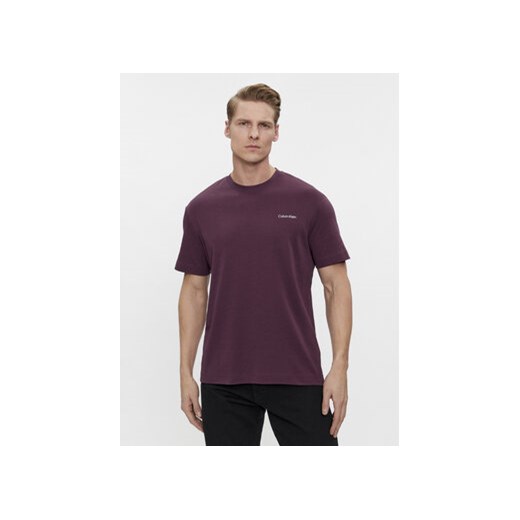 Calvin Klein T-Shirt Micro Logo K10K109894 Fioletowy Regular Fit ze sklepu MODIVO w kategorii T-shirty męskie - zdjęcie 171495378
