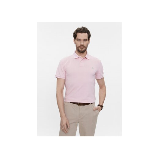 Polo Ralph Lauren Polo 710536856406 Różowy Slim Fit ze sklepu MODIVO w kategorii T-shirty męskie - zdjęcie 171495679
