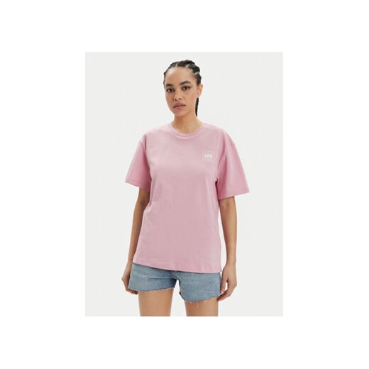Lee T-Shirt 112350207 Różowy Relaxed Fit ze sklepu MODIVO w kategorii Bluzki damskie - zdjęcie 171496167
