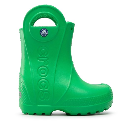 Kalosze Crocs Handle It Rain Boot Kids 12803 Zielony ze sklepu eobuwie.pl w kategorii Kalosze dziecięce - zdjęcie 171498156