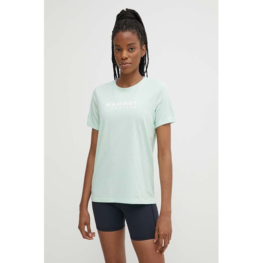 Mammut t-shirt sportowy Core kolor zielony ze sklepu ANSWEAR.com w kategorii Bluzki damskie - zdjęcie 171500405