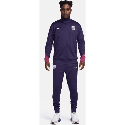 Męski dzianinowy dres piłkarski Nike Dri-FIT Anglia Strike - Fiolet ze sklepu Nike poland w kategorii Dresy męskie - zdjęcie 171502357