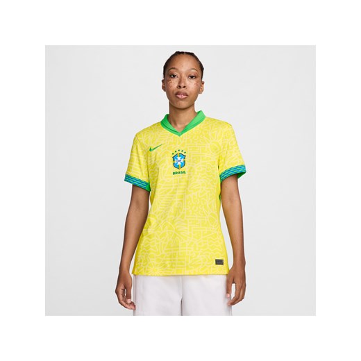 Damska koszulka piłkarska Nike Dri-FIT Brazylia Stadium 2024 (wersja domowa) – replika - Żółty ze sklepu Nike poland w kategorii Bluzki damskie - zdjęcie 171502386