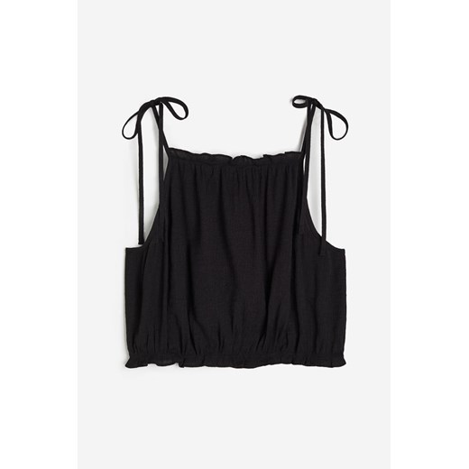 H & M - Top z wiązanymi ramiączkami - Czarny ze sklepu H&M w kategorii Bluzki damskie - zdjęcie 171502777