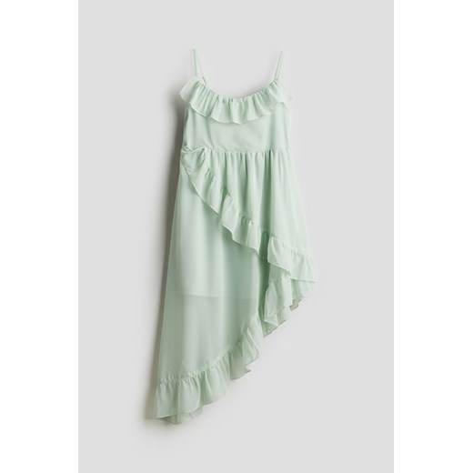 H & M - Asymetryczna sukienka z falbanką - Zielony ze sklepu H&M w kategorii Sukienki dziewczęce - zdjęcie 171502808