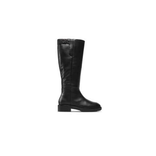 Calvin Klein Oficerki Rubber Sole Knee Boot W Hw HW0HW01255 Czarny ze sklepu MODIVO w kategorii Kozaki damskie - zdjęcie 171503667