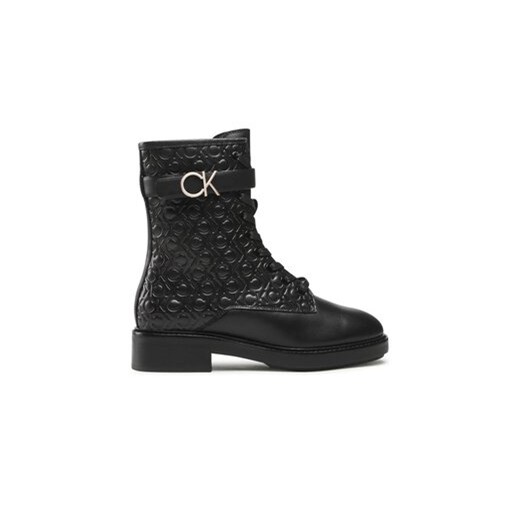 Calvin Klein Botki Combat Boot HW0HW01525 Czarny ze sklepu MODIVO w kategorii Botki - zdjęcie 171504155