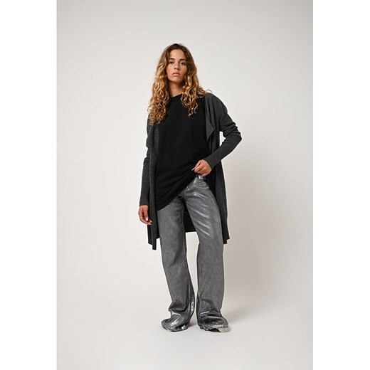 AUTHENTIC CASHMERE Kaszmirowy kardigan &quot;Chésery&quot; w kolorze antracytowym ze sklepu Limango Polska w kategorii Swetry damskie - zdjęcie 171504747