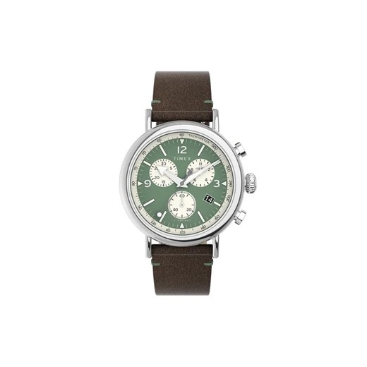 Timex Zegarek Standard Chronograph 41mm Eco-Friendly TW2V71000 Brązowy uniwersalny MODIVO