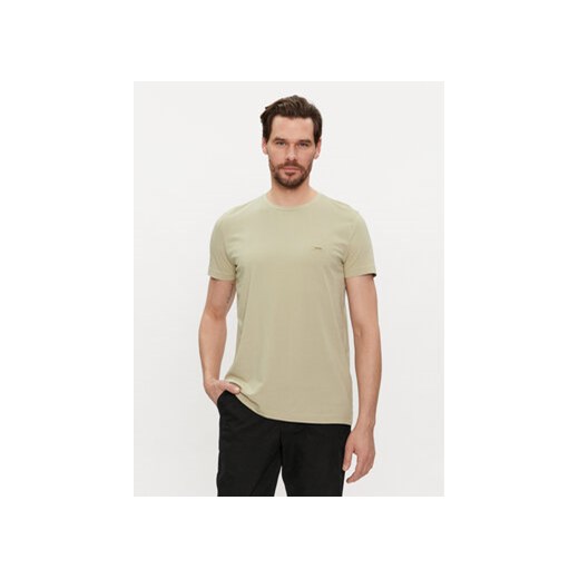 Calvin Klein T-Shirt K10K112724 Beżowy Slim Fit ze sklepu MODIVO w kategorii T-shirty męskie - zdjęcie 171507477