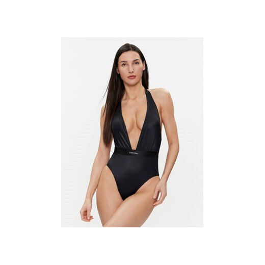 Calvin Klein Swimwear Strój kąpielowy KW0KW02271 Czarny ze sklepu MODIVO w kategorii Stroje kąpielowe - zdjęcie 171507677