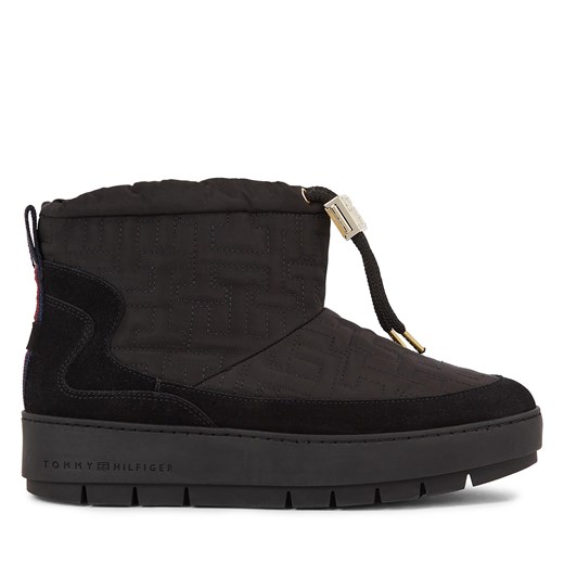 Śniegowce Tommy Hilfiger Tommy Monogram Snowboot FW0FW07637 Black BDS ze sklepu eobuwie.pl w kategorii Śniegowce damskie - zdjęcie 171511109