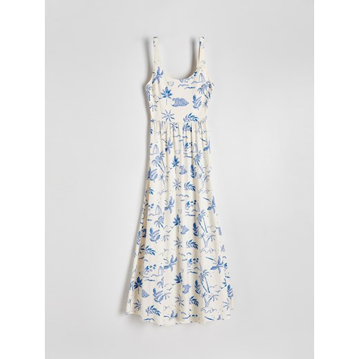 Reserved - Sukienka maxi z wiskozy - wielobarwny ze sklepu Reserved w kategorii Sukienki - zdjęcie 171516157