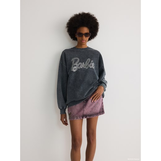 Reserved - Deniowa spódnica z wycięciem Barbie™ - fioletowy ze sklepu Reserved w kategorii Spódnice - zdjęcie 171516345