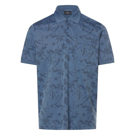 Ragman Męska koszulka polo Mężczyźni niebieski wzorzysty ze sklepu vangraaf w kategorii T-shirty męskie - zdjęcie 171516749