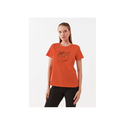 Pinko T-Shirt Quentin 100535 A15D Pomarańczowy Regular Fit Pinko M okazja MODIVO
